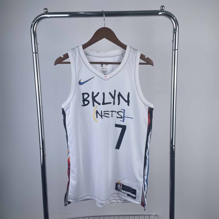 Heat Transfer NBA 2023 Brooklyn Nets Kevin Durant  White city edition Jersey
