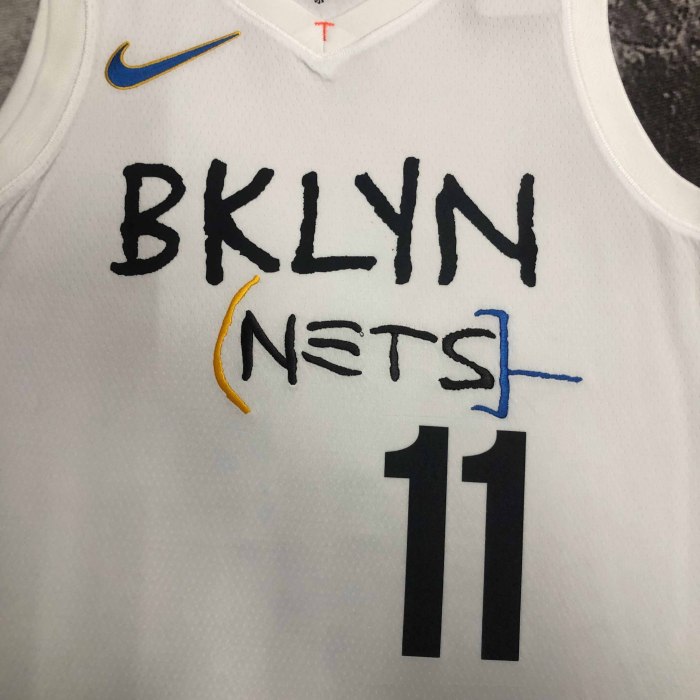 Heat Transfer NBA 2023 Brooklyn Nets Kyrie Irving White city edition Jersey