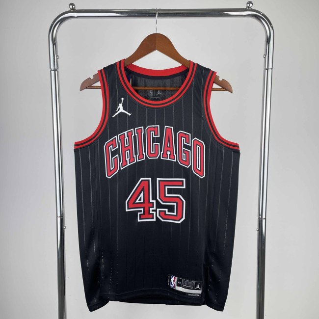 Heat Transfer 2023 NBA Chicago Bulls Michael Jordan Flying man limited Black Jersey