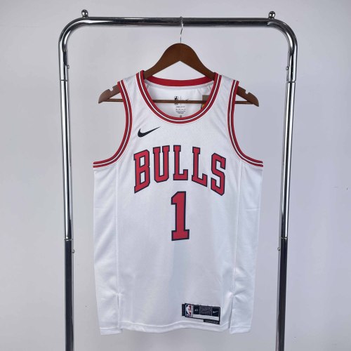 Heat Transfer 2023 NBA Chicago Bulls Rose White Jersey