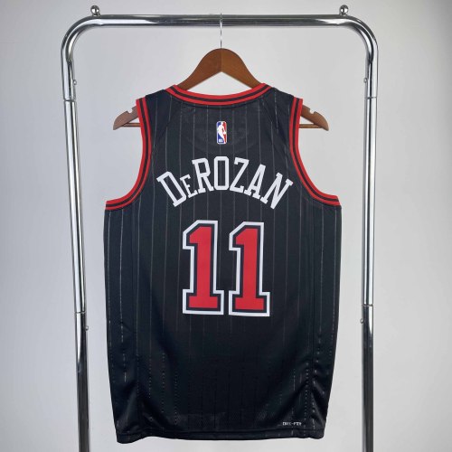 Heat Transfer 2023 NBA Chicago Bulls Demar DeRozan Flying man limited Black Jersey