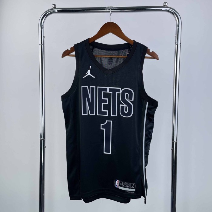 Heat Transfer NBA Brooklyn Nets Mikal Bridges 2022-23 Jordan Brand Statement Edition Swingman Jersey