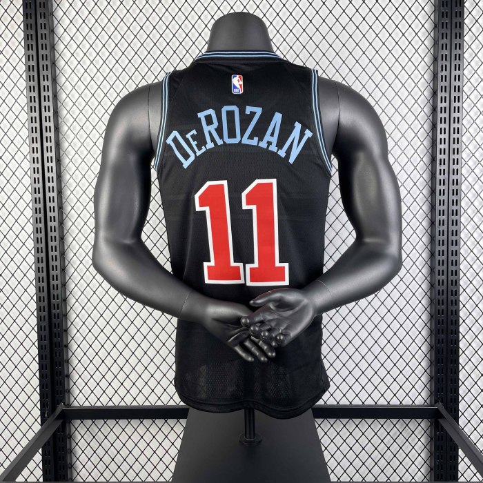 Heat Transfer 2019 NBA Chicago Bulls Demar DeRozan City edition Black  Jersey