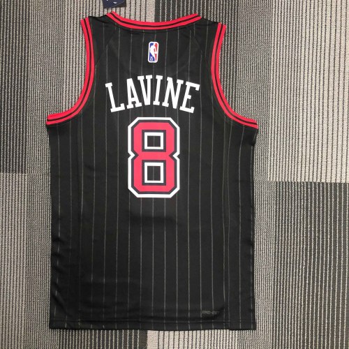 Heat Transfer NBA  Chicago Bulls Zach LaVine 75th Anniversary Black Jersey