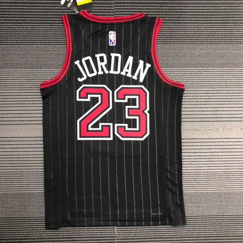 Heat Transfer NBA  Chicago Bulls Michael Jordan 75th Anniversary Black Jersey