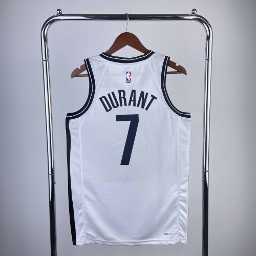 Heat Transfer NBA Brooklyn Nets Kevin Durant 2022-23 White Association Edition Swingman Jersey