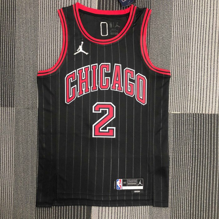 Heat Transfer NBA  Chicago Bulls Lonzo Ball 75th Anniversary Black Jersey