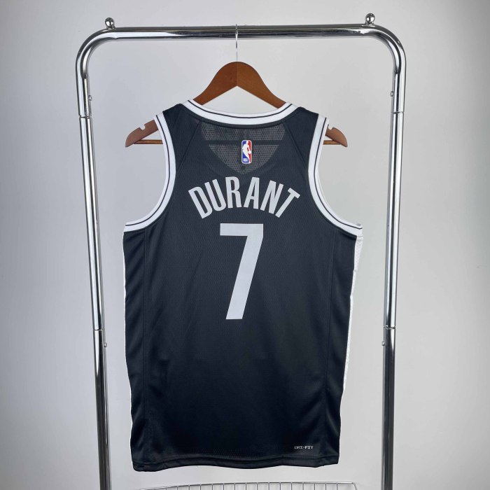 Heat Transfer NBA Brooklyn Nets Kevin Durant 2022-23 Black Icon Edition Swingman Jersey