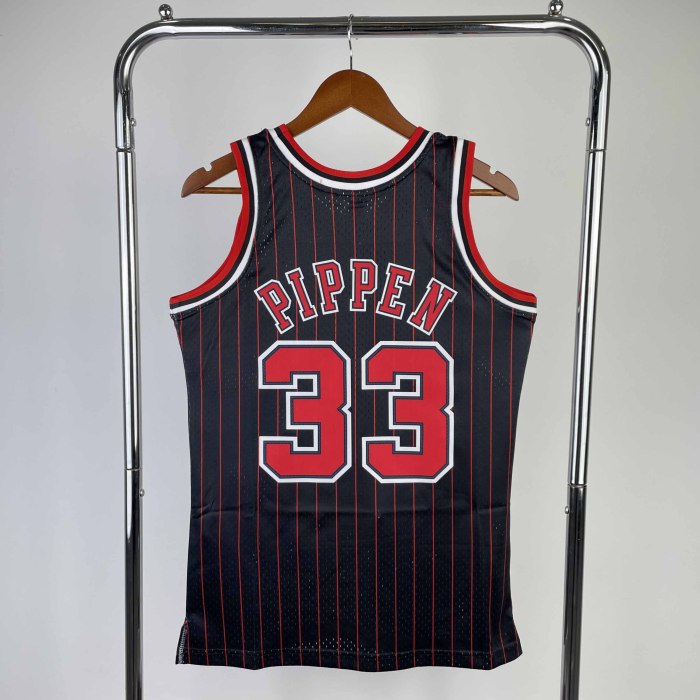 Heat Transfer NBA 1996 Chicago Bulls Michael Jordan Retro Black Jersey