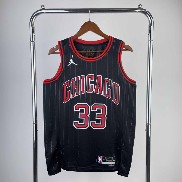 Heat Transfer 2023 NBA Chicago Bulls Scottie Pippen Flying man limited Black  Jersey