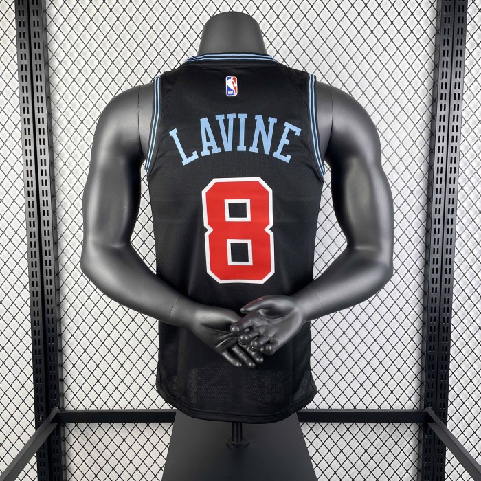 Heat Transfer 2019 NBA  Chicago Bulls Zach LaVine City edition Black Jersey
