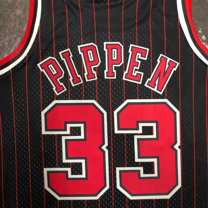 Heat Transfer NBA 1996 Chicago Bulls Scottie Pippen Retro Black Jersey