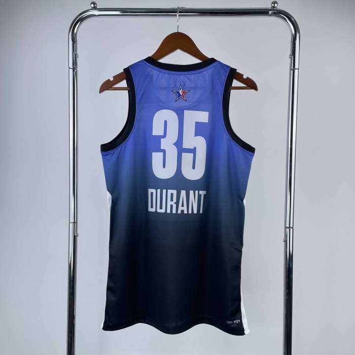 Heat Transfer 2023 NBA  Brooklyn Nets Kevin Durant All Star Blue Jersey