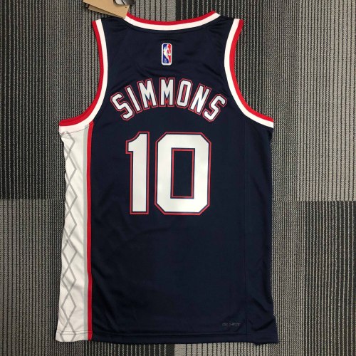 Heat Transfer 2022 NBA  Brooklyn Nets Ben Simmons City edition Navy blue Jersey