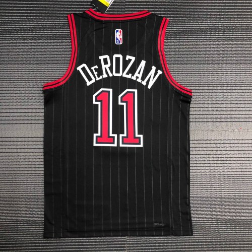 Heat Transfer NBA  Chicago Bulls Demar DeRozan 75th Anniversary Black Jersey