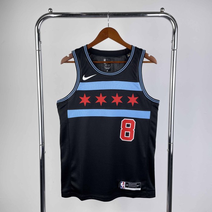 Heat Transfer 2019 NBA  Chicago Bulls Zach LaVine City edition Black Jersey