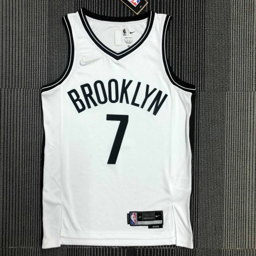 Heat Transfer NBA  Brooklyn Nets Kevin Durant 75th Anniversary White Jersey