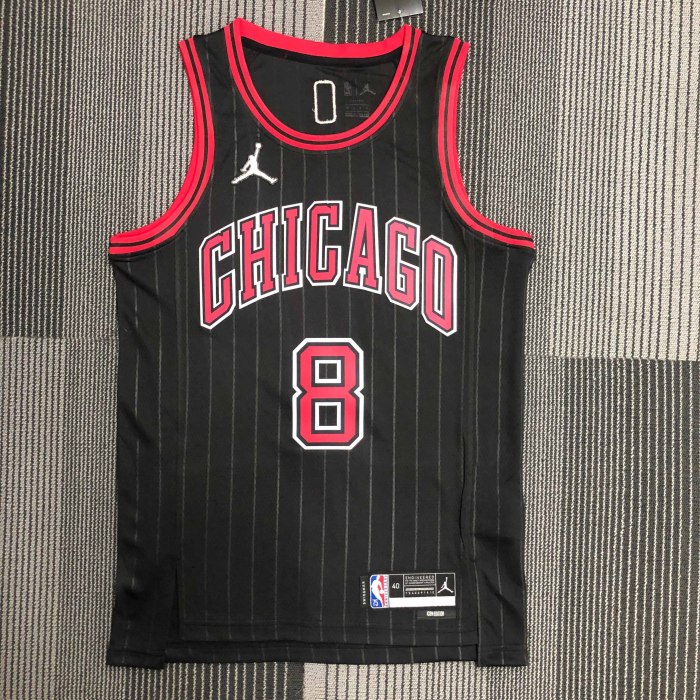 Heat Transfer NBA  Chicago Bulls Zach LaVine 75th Anniversary Black Jersey