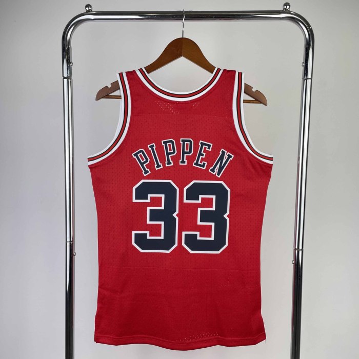Heat Transfer 1998 Chicago Bulls Scottie Pippen Red Retro Jersey
