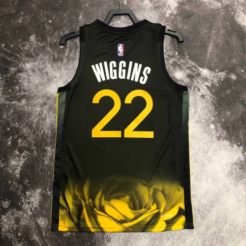 Heat Transfer  2023 Golden State Warriors Andrew WigginsCity Edition Black Jersey