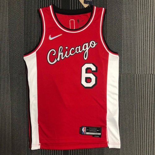 Heat Transfer 2022 Chicago Bulls Alex Caruso Red City edition Jersey