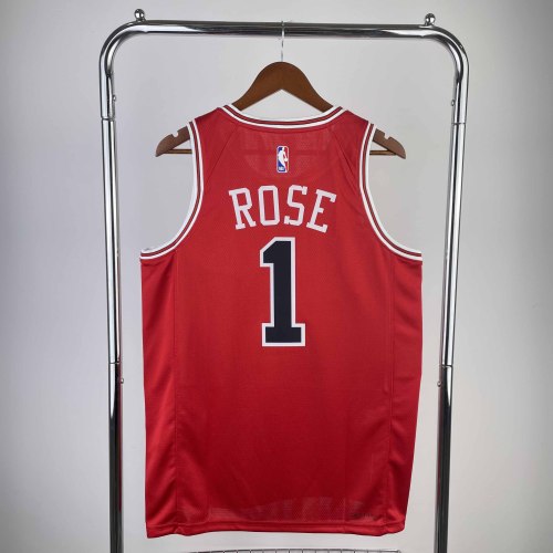 Heat Transfer Chicago Bulls Derrick Rose 2022-23 Red Icon Edition Swingman Jersey