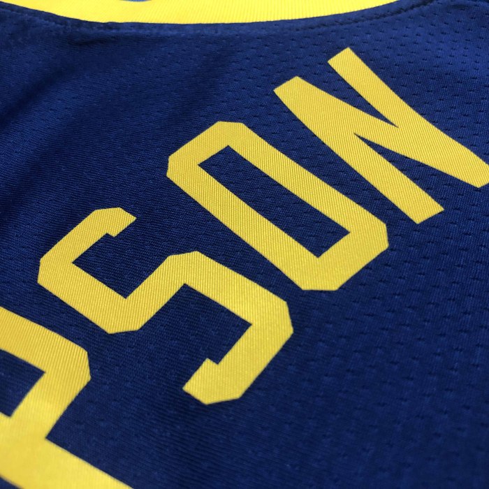 Heat Transfer 2023 Golden State Warriors Klay Thompson Flying man limited  Dark blue Jersey