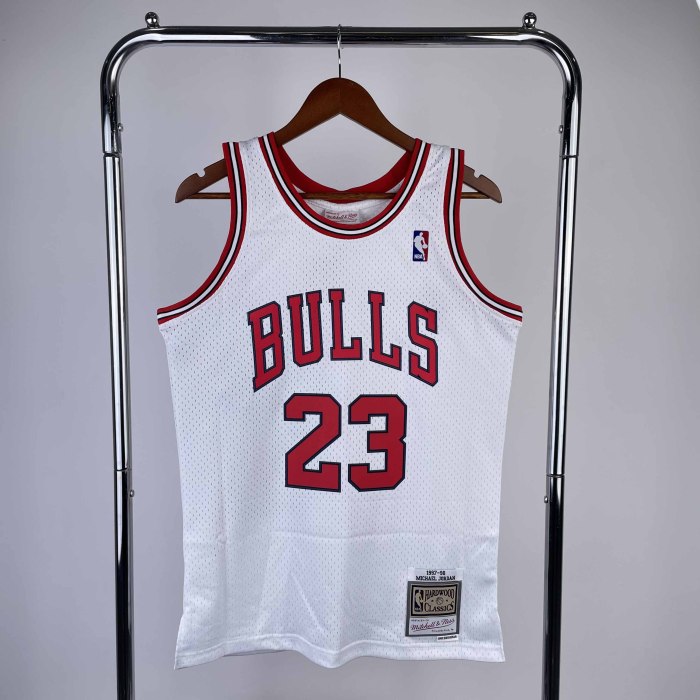 Heat Transfer 1998 NBA Chicago Bulls Michael Jordan Retro White Jersey