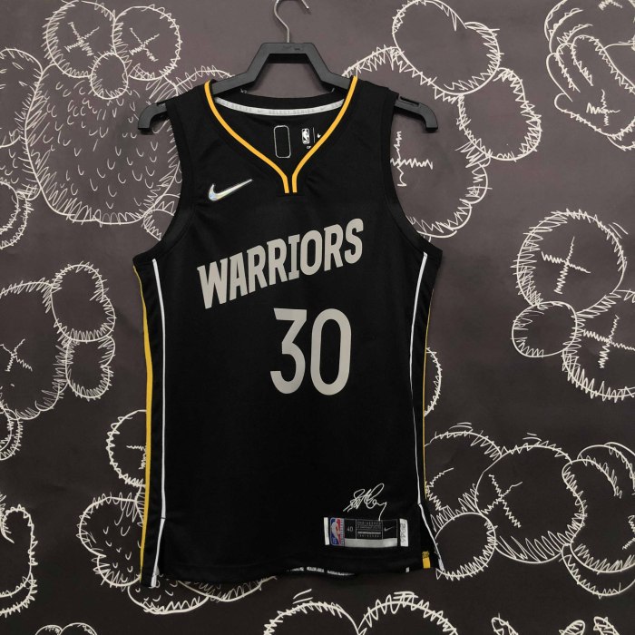 Heat Transfer Golden State Warriors Stephen Curry Glory edition Black Jersey