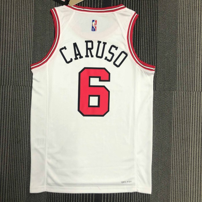 Heat Transfer NBA Chicago Bulls Alex Caruso 75th Anniversary White Jersey