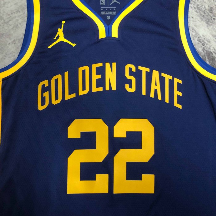 Heat Transfer 2023 Golden State Warriors Andrew Wiggins Flying man limited  Dark blue Jersey