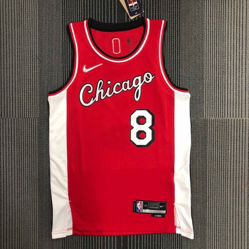 Heat Transfer 2022 Chicago Bulls Zach LaVine Red City edition Jersey
