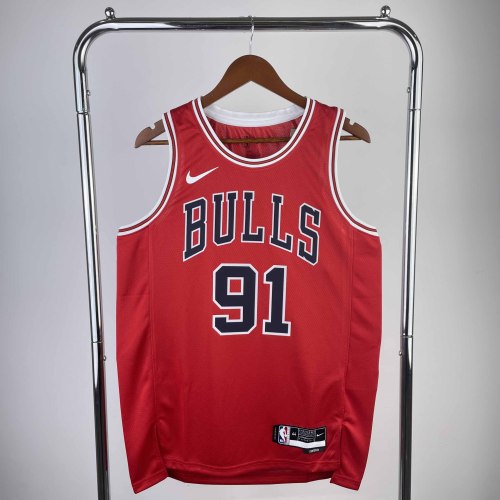 Heat Transfer NBA Chicago Bulls Dennis Rodman 2022-23 Red Icon Edition Swingman Jersey