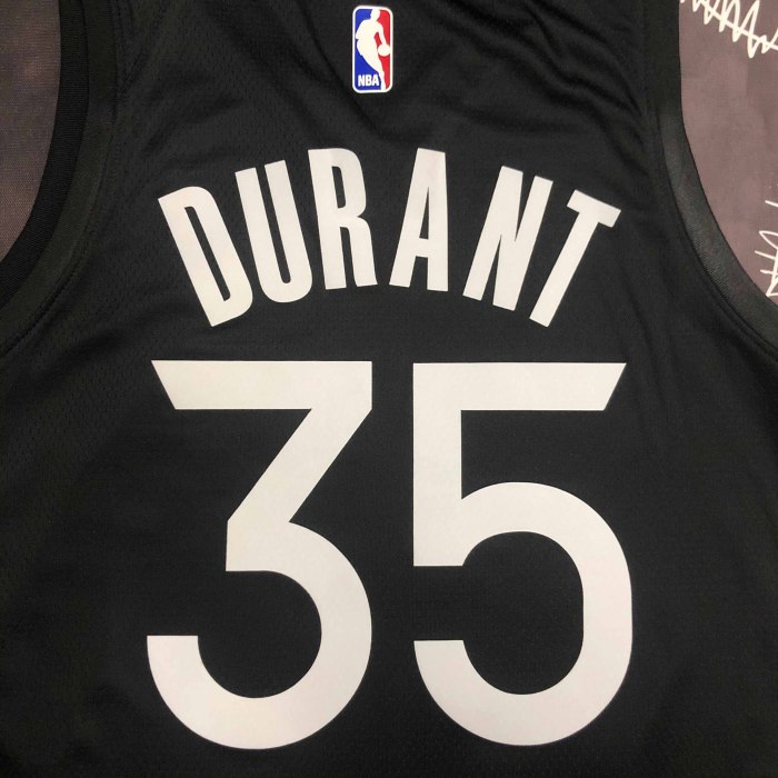 Heat Transfer 2020 Golden State Warriors Kevin Durant Black Jersey