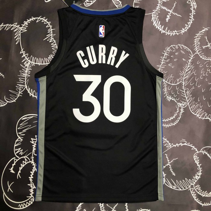 Heat Transfer 2020 Golden State Warriors Stephen Curry Black Jersey