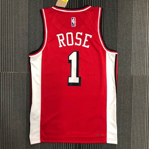 Heat Transfer 2022 Chicago Bulls Derrick Rose Red City edition Jersey