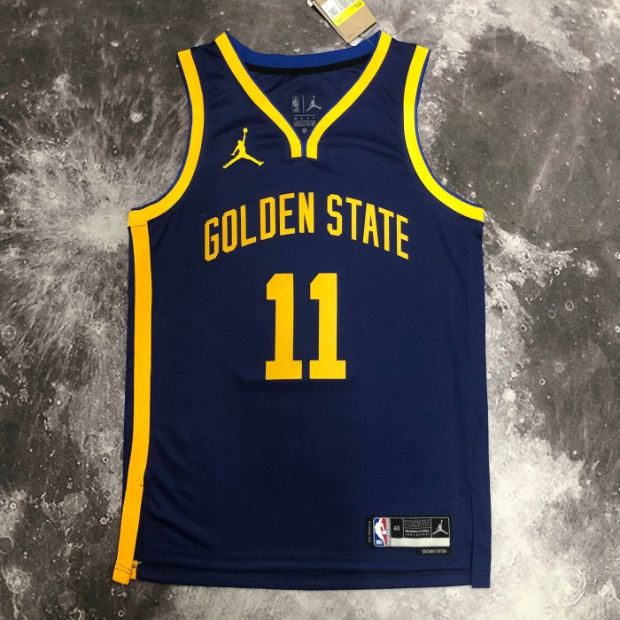 Heat Transfer 2023 Golden State Warriors Klay Thompson Flying man limited  Dark blue Jersey