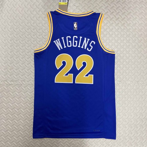 Heat Transfer 2023 Golden State Warriors Andrew Wiggins Dark blue Retro Jersey