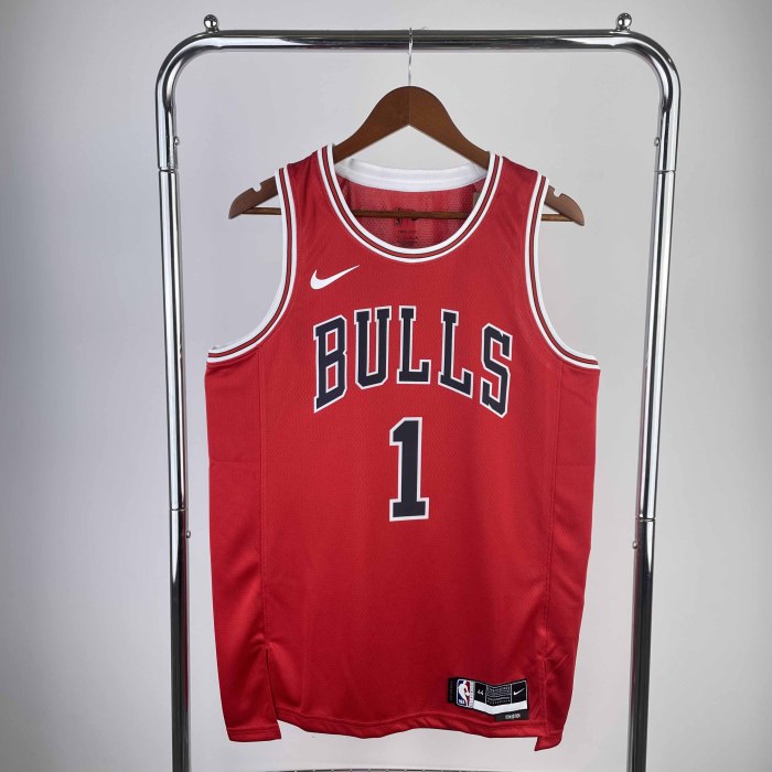 Heat Transfer Chicago Bulls Derrick Rose 2022-23 Red Icon Edition Swingman Jersey