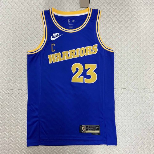 Heat Transfer 2023 Golden State Warriors JaMychal Green Dark blue Retro Jersey