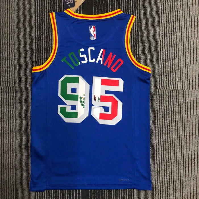 Heat Transfer Golden State Warriors JuanToscano-Anderson Retro Mexican limit Dark blue Jersey