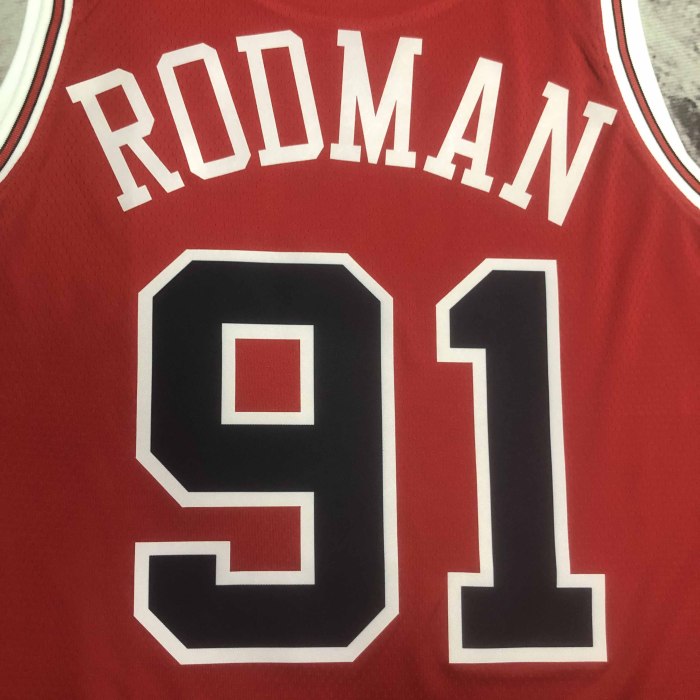 Heat Transfer NBA Chicago Bulls Dennis Rodman 2022-23 Red Icon Edition Swingman Jersey