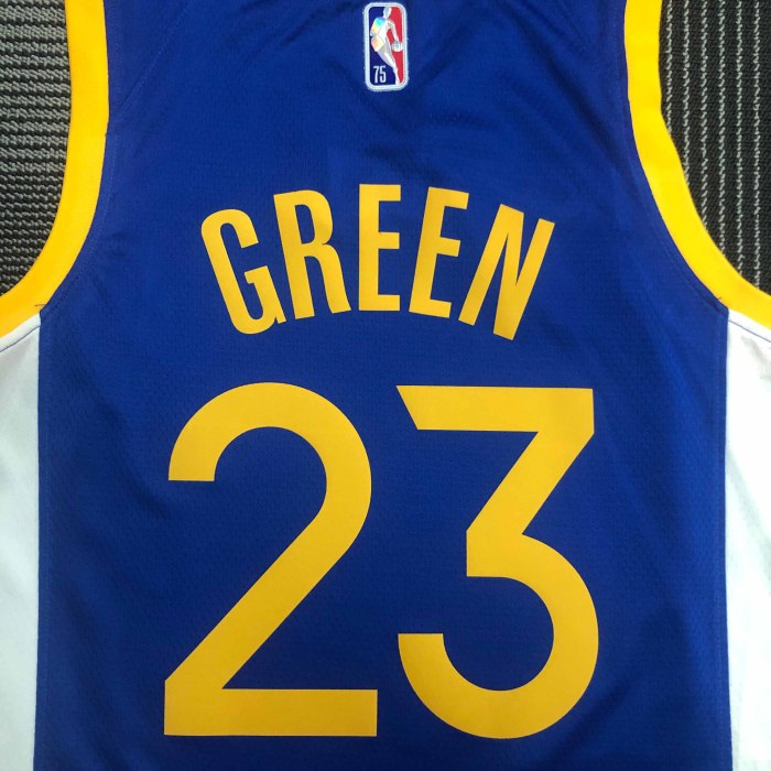 Heat Transfer Golden State Warriors JaMychal Green75th Anniversary Dark blue Jersey