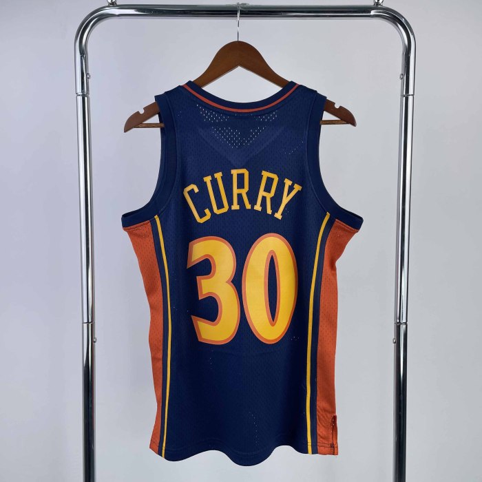 Heat Transfer Golden State Warriors Stephen Curry Mitchell & Ness Youth 2009-10 Hardwood Classics Swingman Retro Jersey