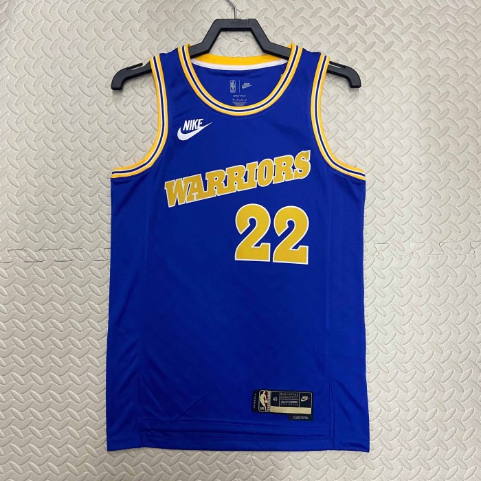 Heat Transfer 2023 Golden State Warriors Andrew Wiggins Dark blue Retro Jersey