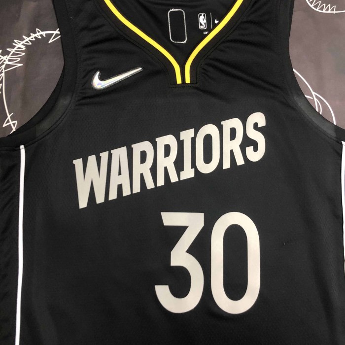 Heat Transfer Golden State Warriors Stephen Curry Glory edition Black Jersey