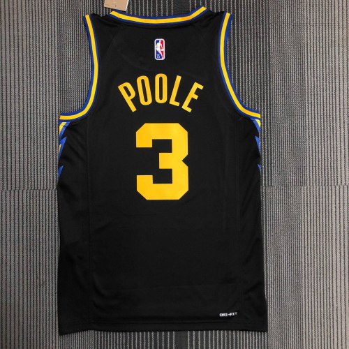 Heat Transfer 2022 Golden State Warriors Jordan Poole City edition Black Jersey