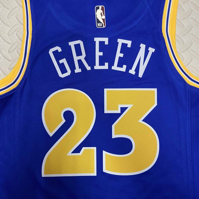 Heat Transfer 2023 Golden State Warriors JaMychal Green Dark blue Retro Jersey
