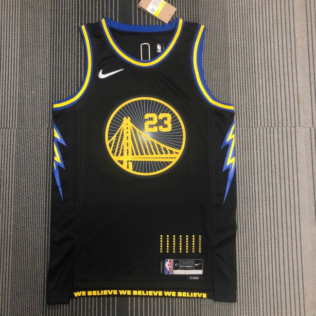Heat Transfer 2022 Golden State Warriors JaMychal Green City edition Black Jersey