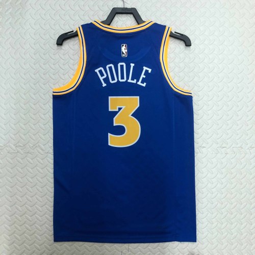 Heat Transfer 2023  Golden State Warriors Jordan Poole Dark blue Retro Jersey